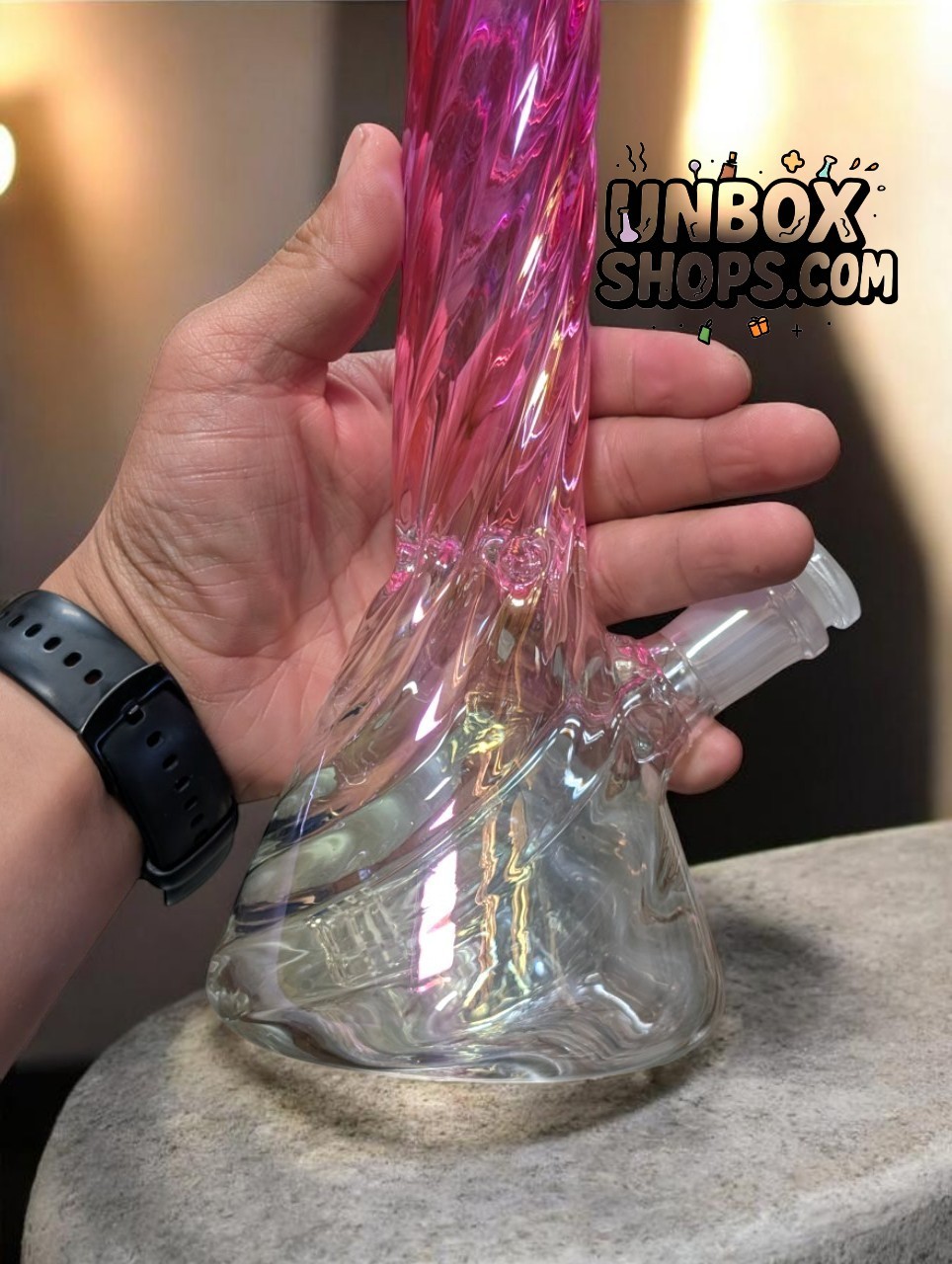 10&Prime; Electroplated Twist Beaker water Pipe High Quality (F75)