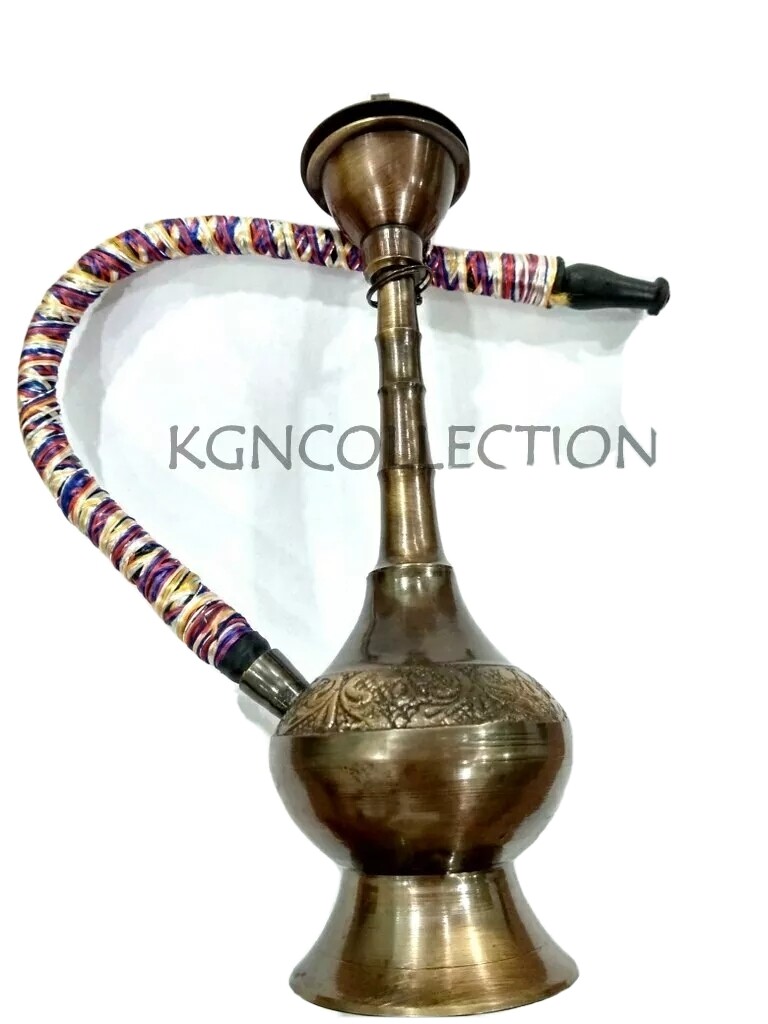 Brass Vintage Hookah Home decoration Hookah w/ Pipe Mughal Oriental Tabaco Pipe