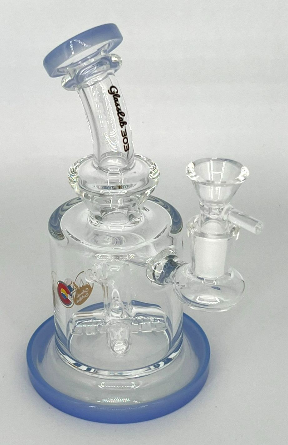7&Prime; GLASSLAB 303 RIG BONG W/ 4 X PERCULATOR – COLORADO CERTIFIED GOLD -FREE GIFTS
