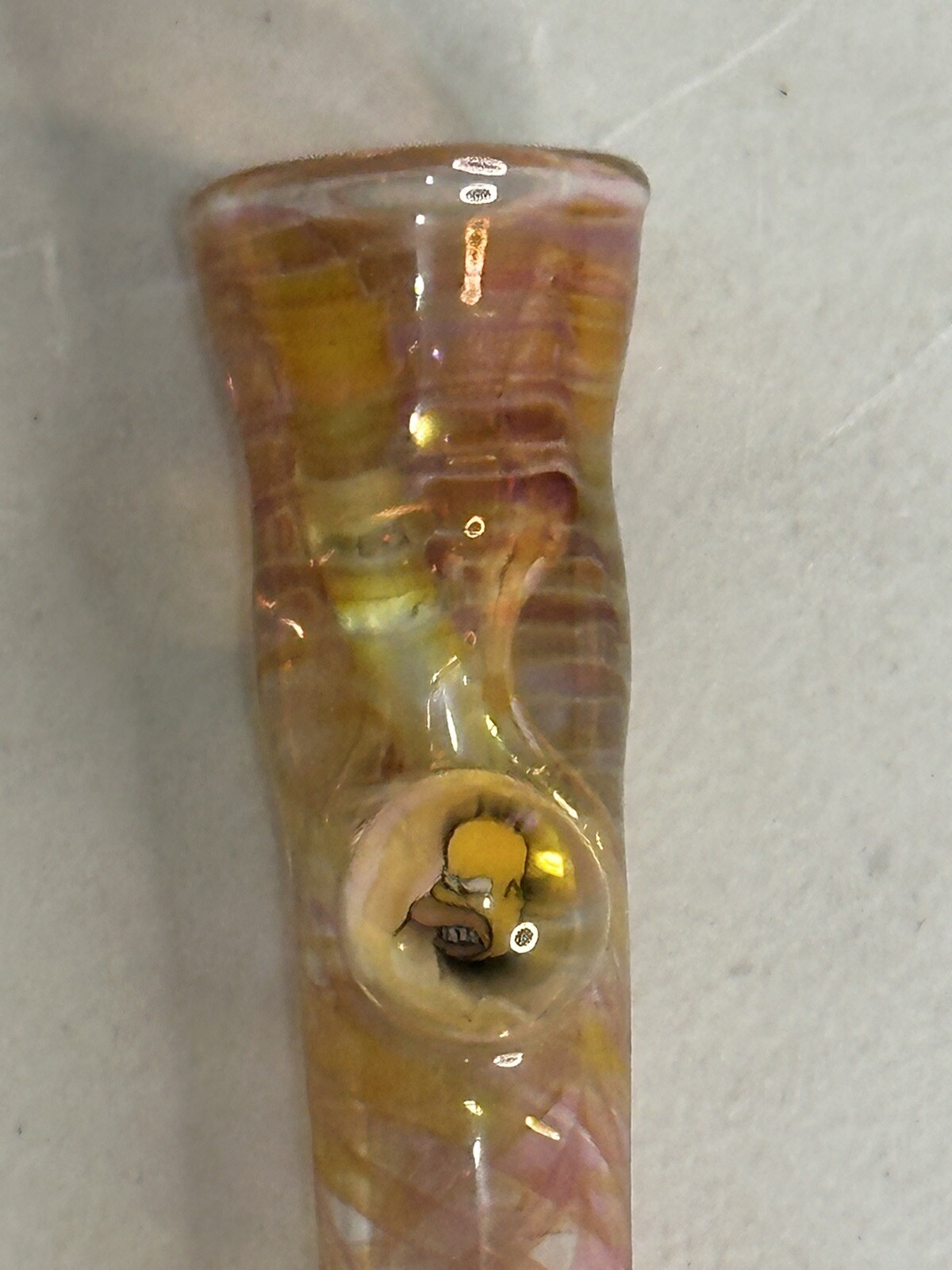 Vintage 3” The Simpsons Homer Glass Chillum Bowl Hand Pipe Millie *RARE*