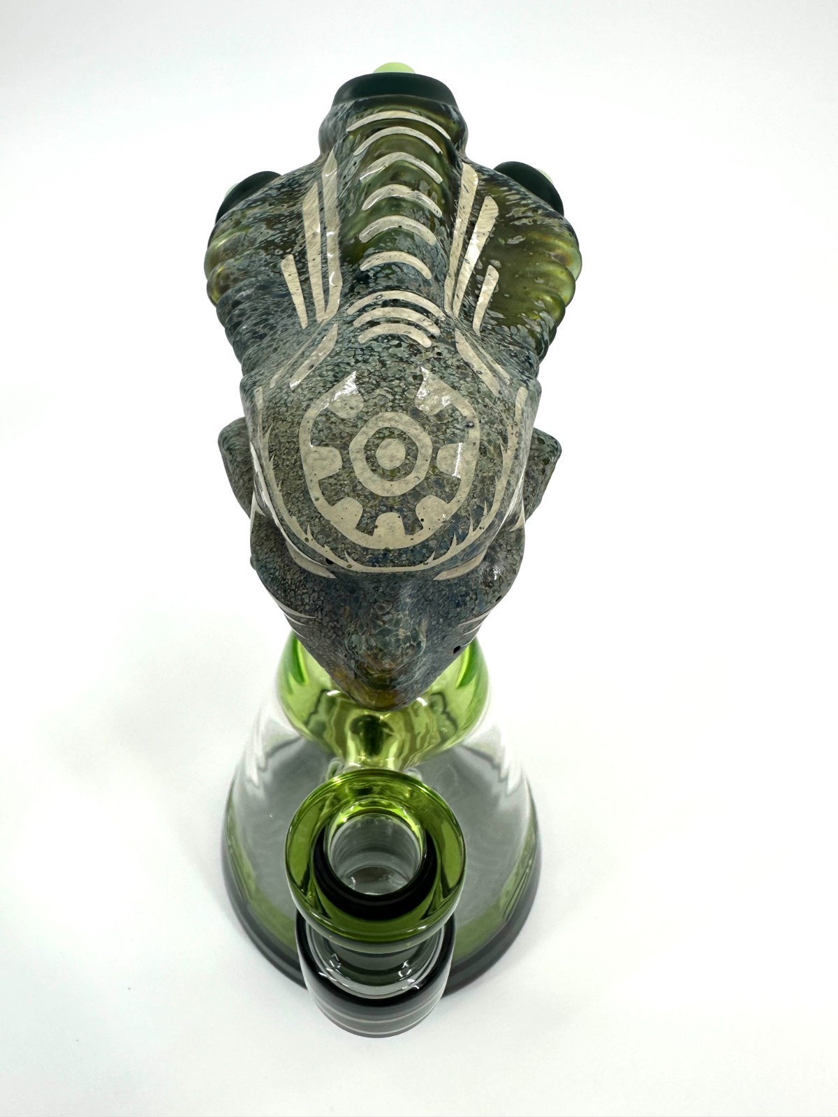 12&Prime; Black Skull Bubbler Glass Water Pipe Bong Perk 14mm Bowl Tobacco Hookah