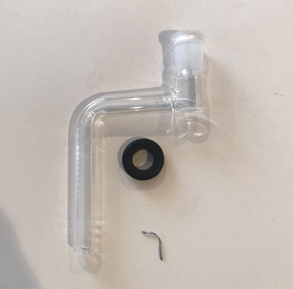 Bottle Downstem Glass Diy Bong Kit 14mm 90 Degree Curved Bent Grommet Bit Bowl