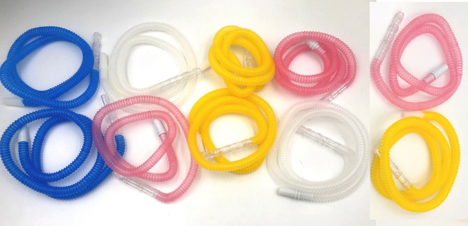 20 Ct Clear 48&Prime; Inches Disposable Hookah HOSE Washable Medical Party Colorful
