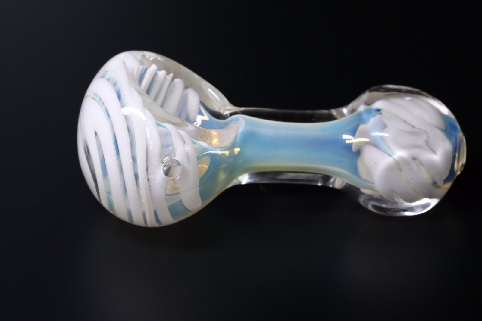 TOBACCO SMOKING HAND PIPE MINI USA HEAVY BLOWN GLASS POCKET PIPA BOWL HITTER 3”