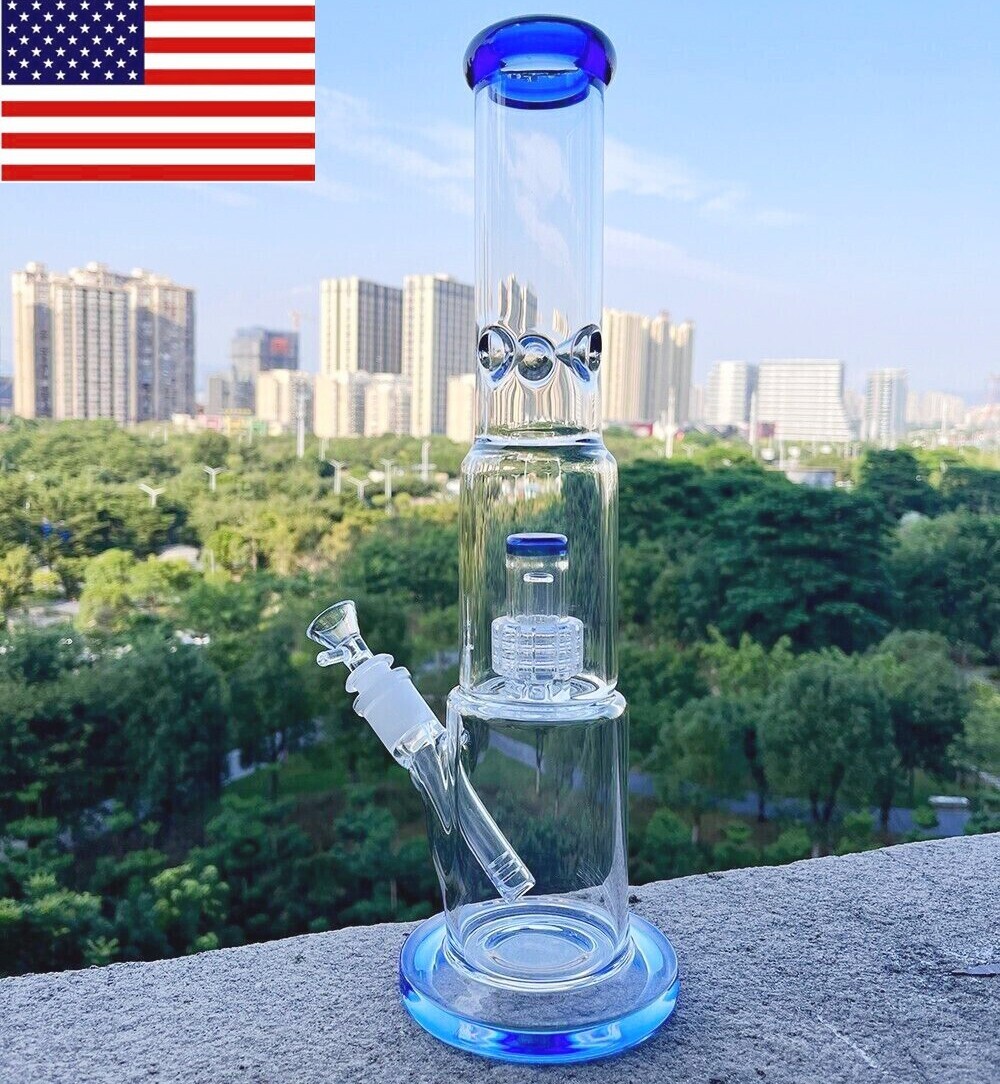 15 » Heavy Glass Bong Smoking Hookah Percolate Thick Water Tobacco Pipe 2.2lb