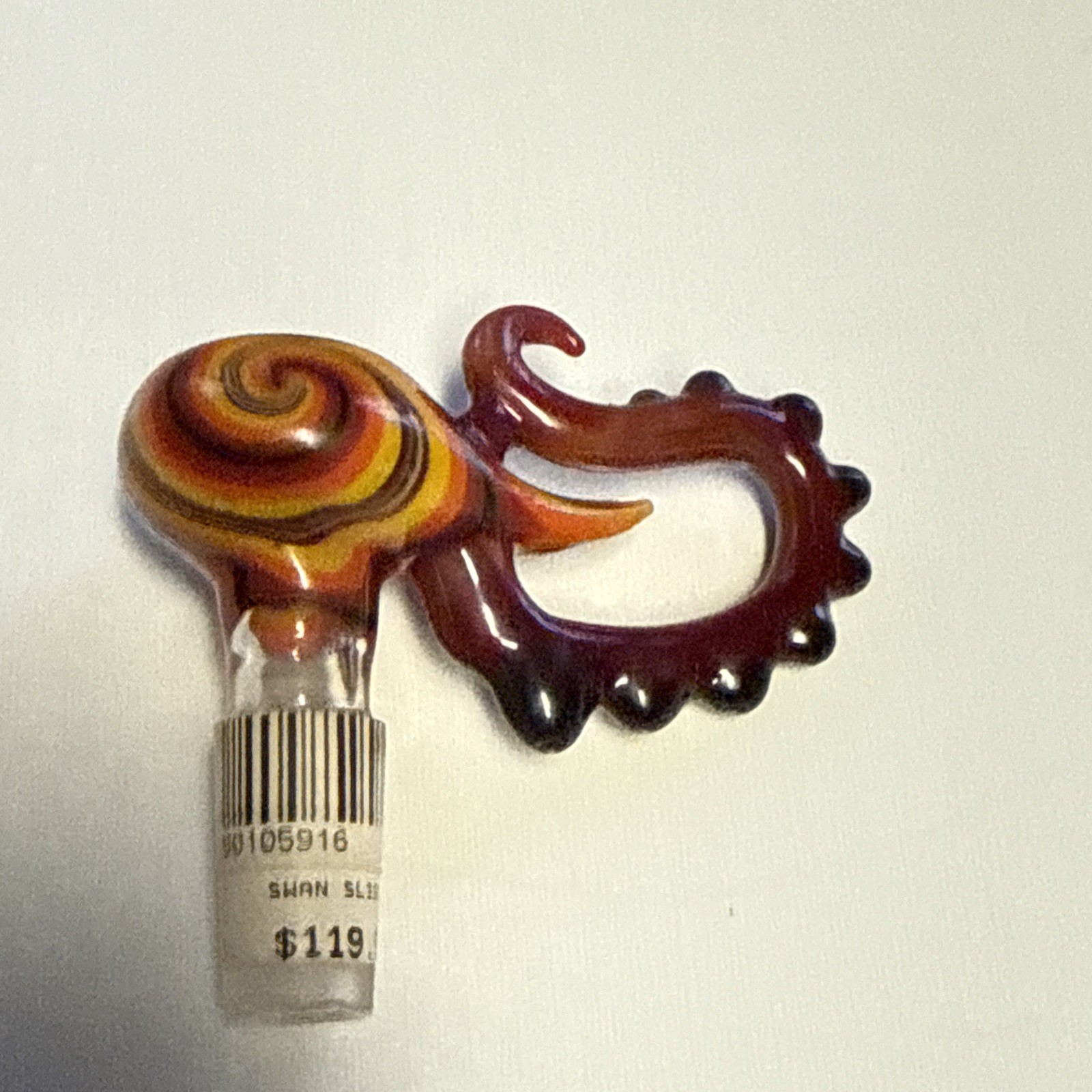 Swan Daddy Glass Custom 14mm Heavy Glass Really Cool Handle One Of Kind