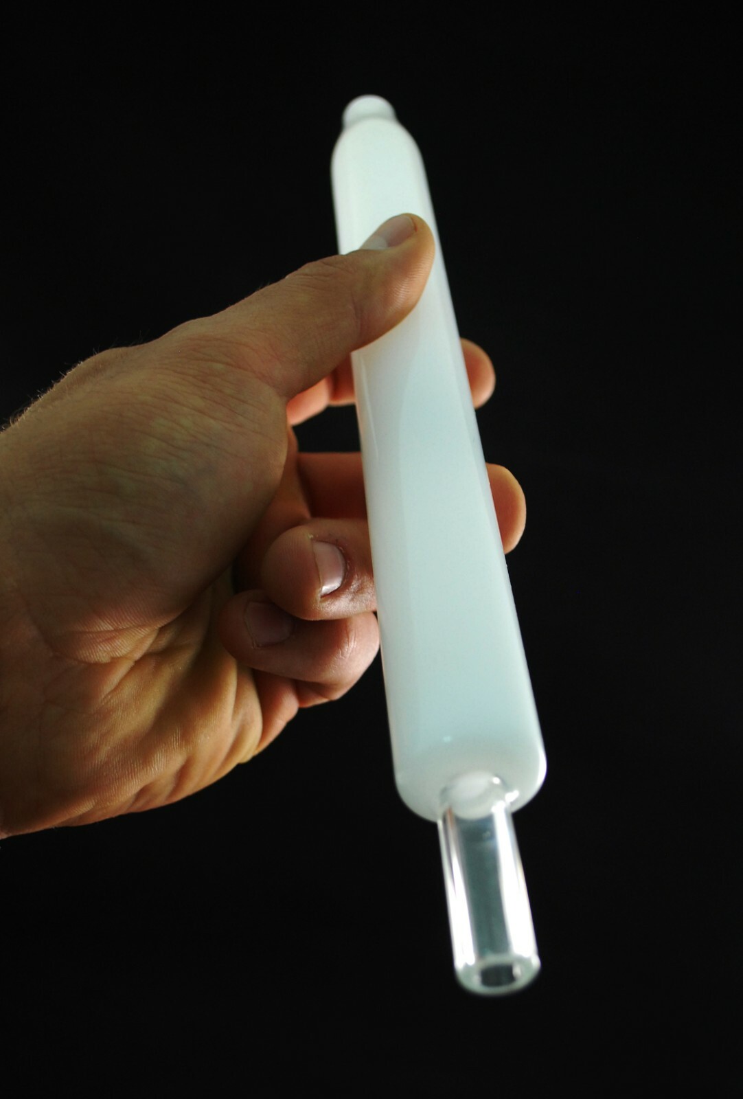 White Glass Hookah Mouthpiece Borosilicate Handle for Silicone Hookah Hose