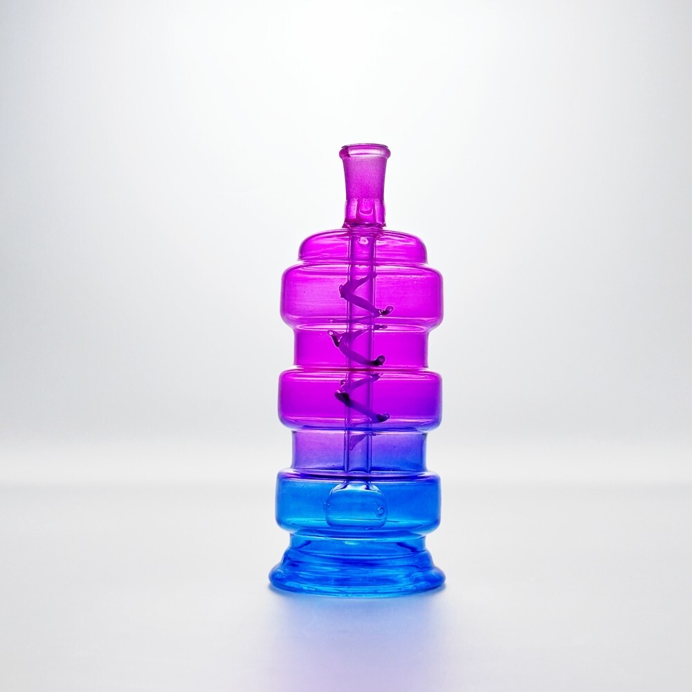 4.7&Prime; Colorful Glass Bong Smoking Water Pipe Portable Hookah Bubbler W/Tool Box