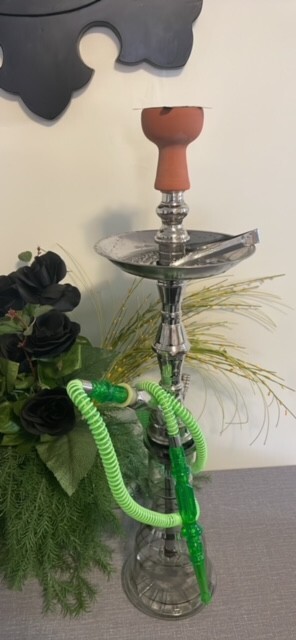 26&Prime; KHALIL MAAMOON HOOKAH SHAMADAN MAMOON 1 TIER PIPE HANDMADE 1 HOSE