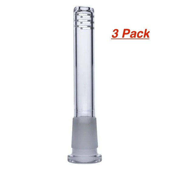 3X Pack 4&Prime; Water Pipe Downstem Glass Stem For Bongs & Glass Bowls Attachments