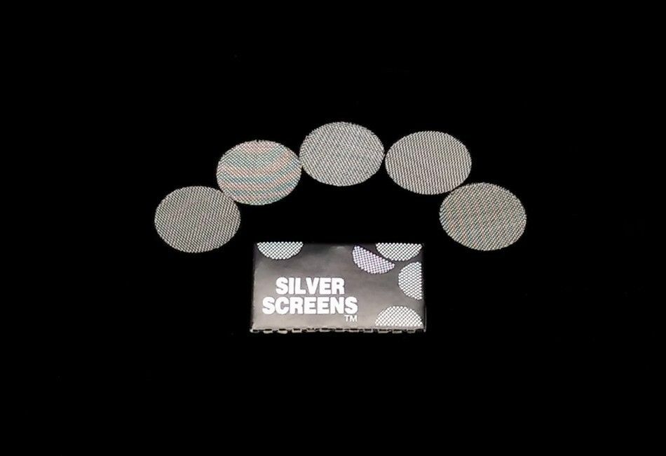100pcs Silver Pipe Screens For Metal Glass Wooden Acrylic Tobacco Pipe Filters