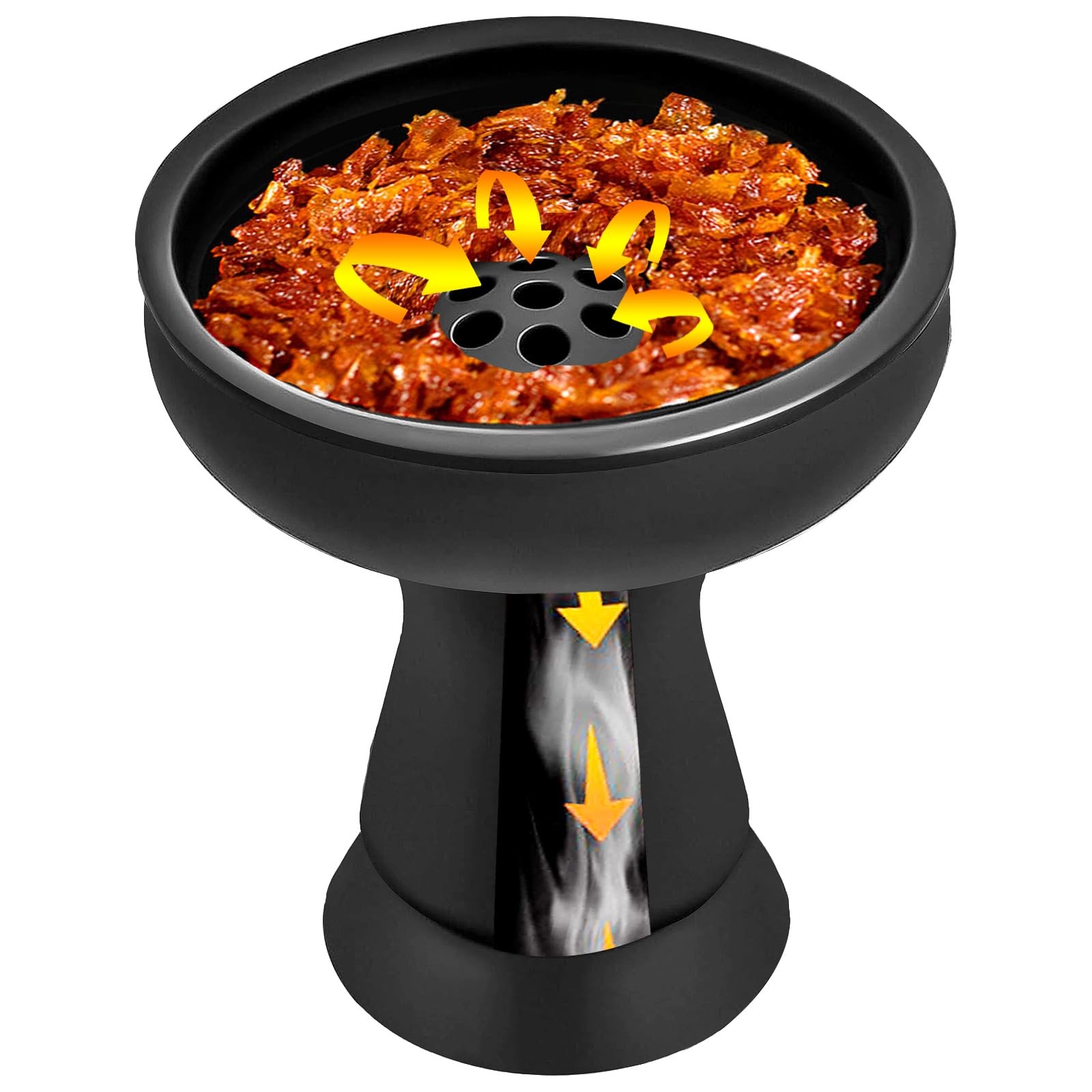 Bowl – Silicone Phunnel Bowl – Black Bowl with 7 Holes – Right for Clay&Ceram…
