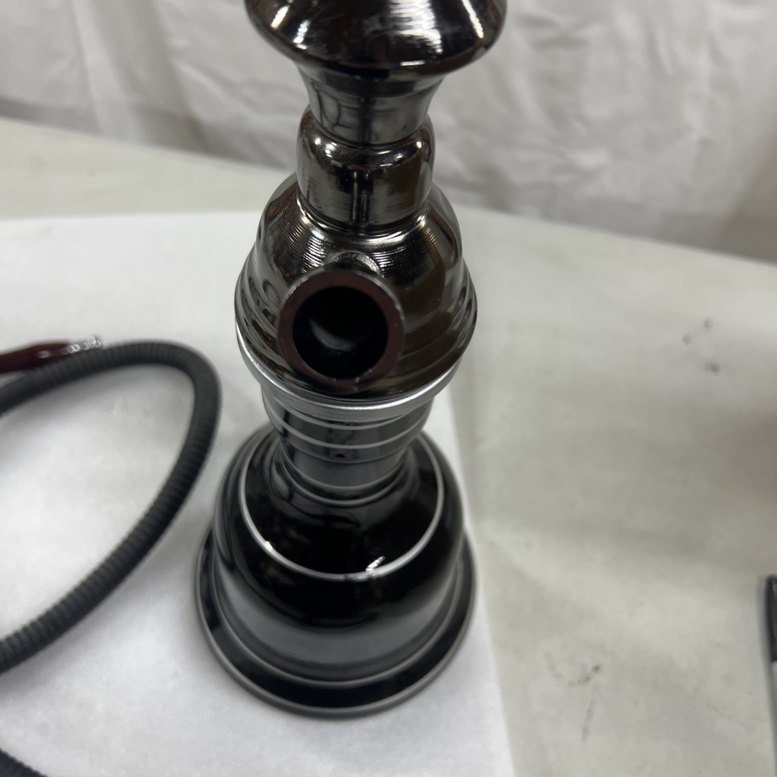 Black Hookah Shisha Water Pipe with Hose – No Bowl – For Part