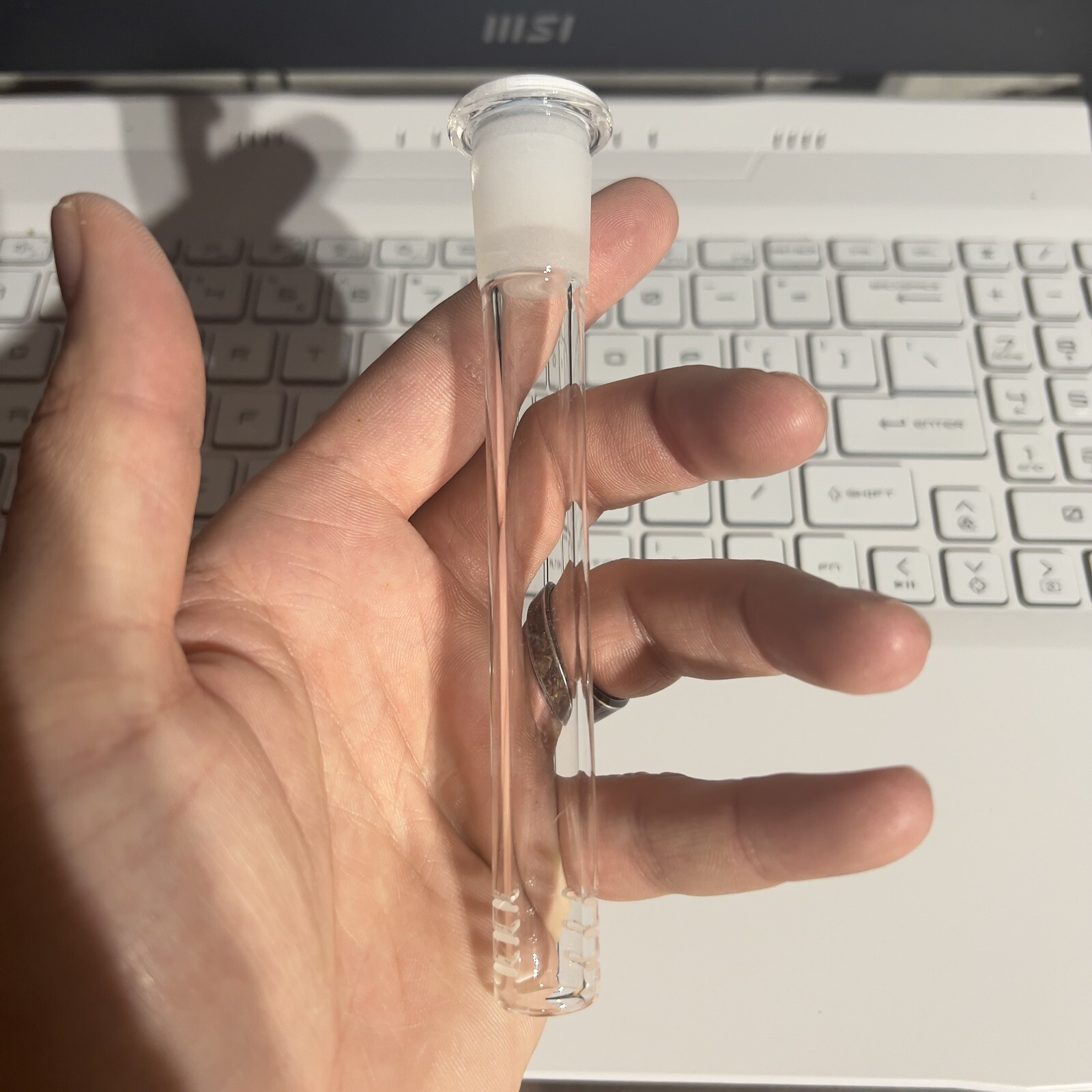 4.5 inch Glass Downstem Slider (18mm to 14mm) Hookah Water Pipe Down Stem