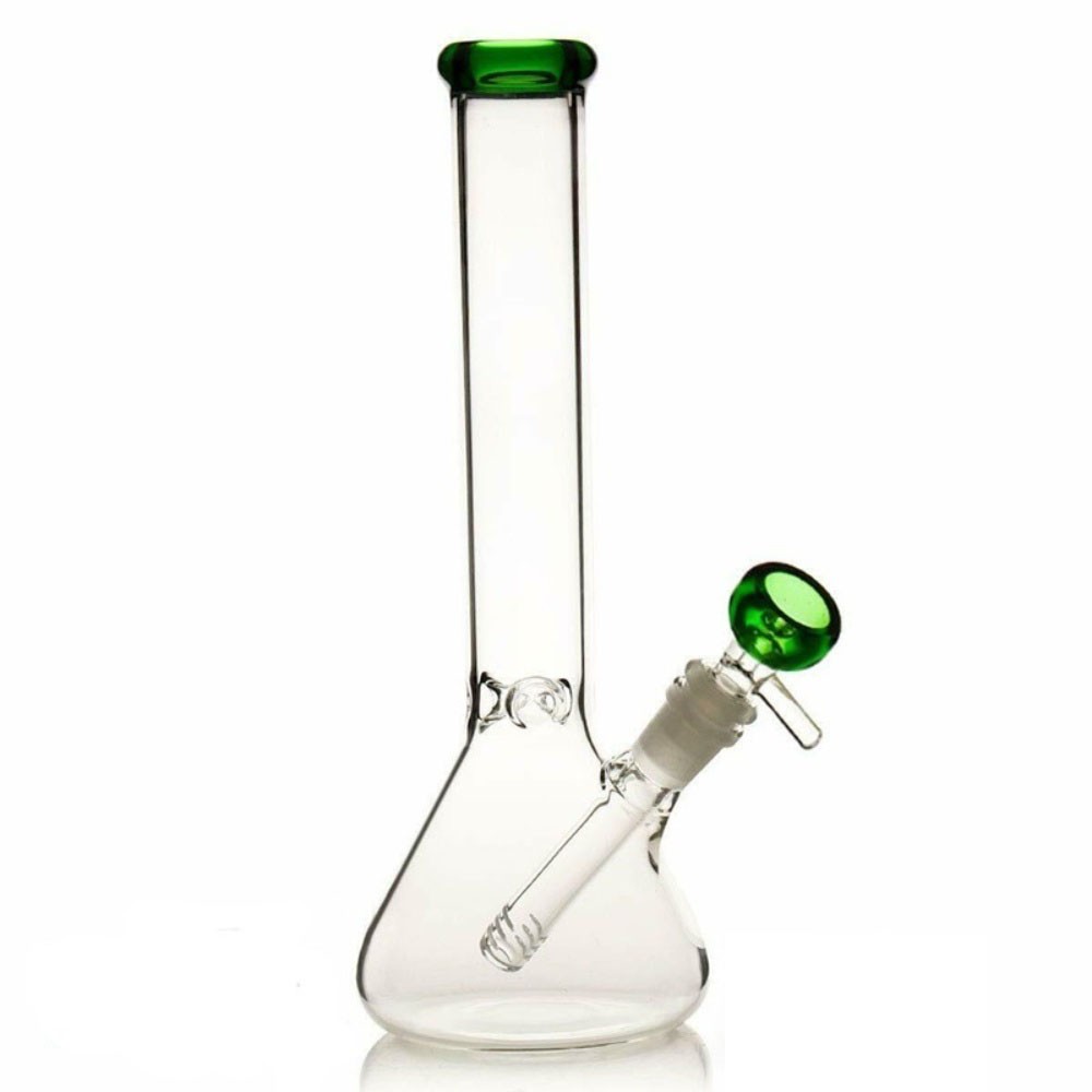 Heavy Glass Bong 10 inch Water Pipe Smoking Bong Beaker+14mm Bowl hookah US