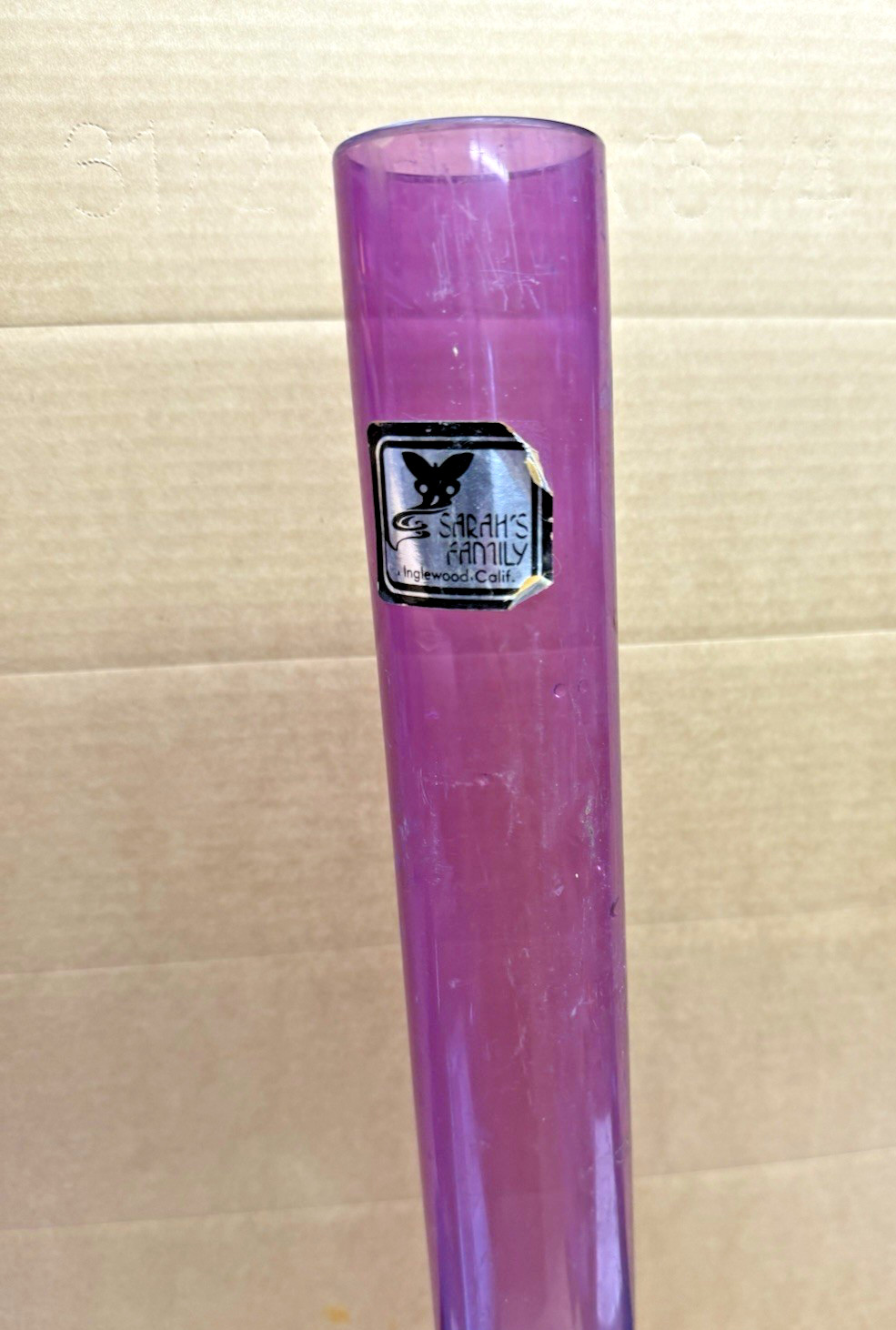 Collectable Org Sarah’s Family Bong Vintage Unused Purple 23 Inch RARE! 2 Bowls