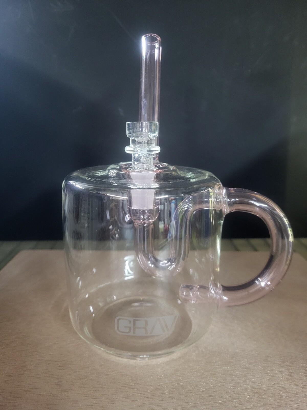 GRAV Coffee Mug Original 7”(NOT Pocket Version) Bubbler. CLEAR/PINK. New In Box!