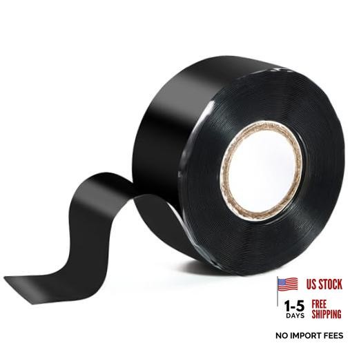 Self Fusing Silicone Tape 1 in x 1 Roll – 16.4 ft – Black – 20 mil Thickness