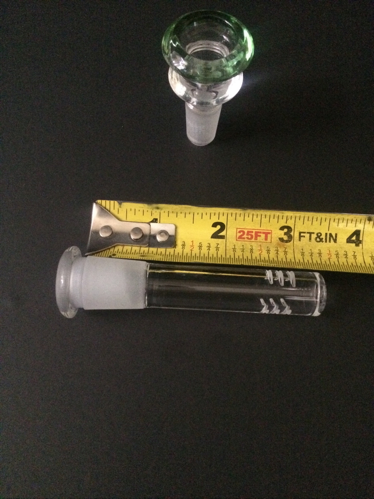 2.5 Inch Hookah Water Smoking Pipe Glass Downstem with 14mm male bowl piece