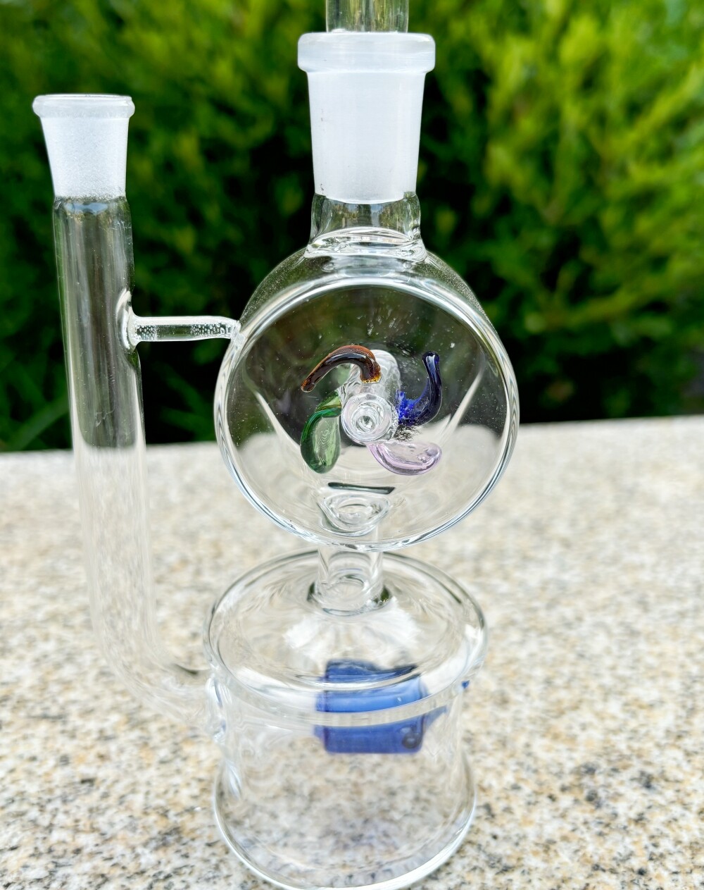 5.9 » Glass Bong Mini Windmill Spin Recycler Hookah Tornado Water Pipe Bubbler