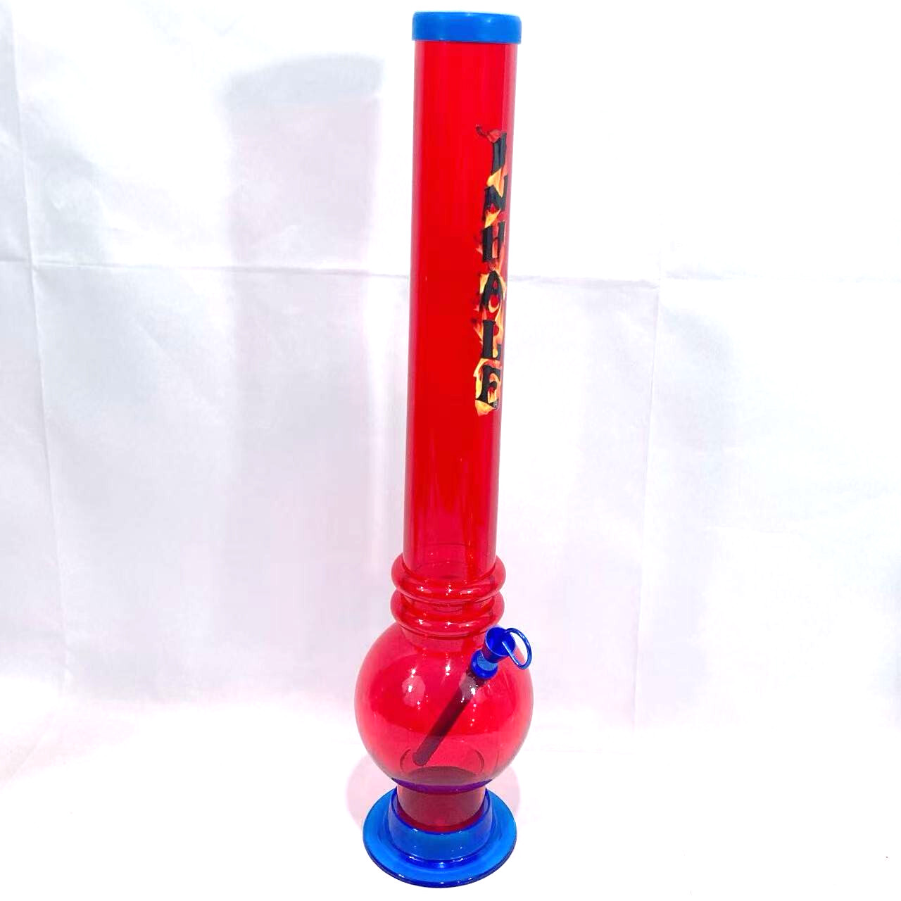 INHALE®️ 2×18&Prime; BUBBLE ACRYLIC HOOKAH WATER PIPE CARB & POKER MADE IN USA