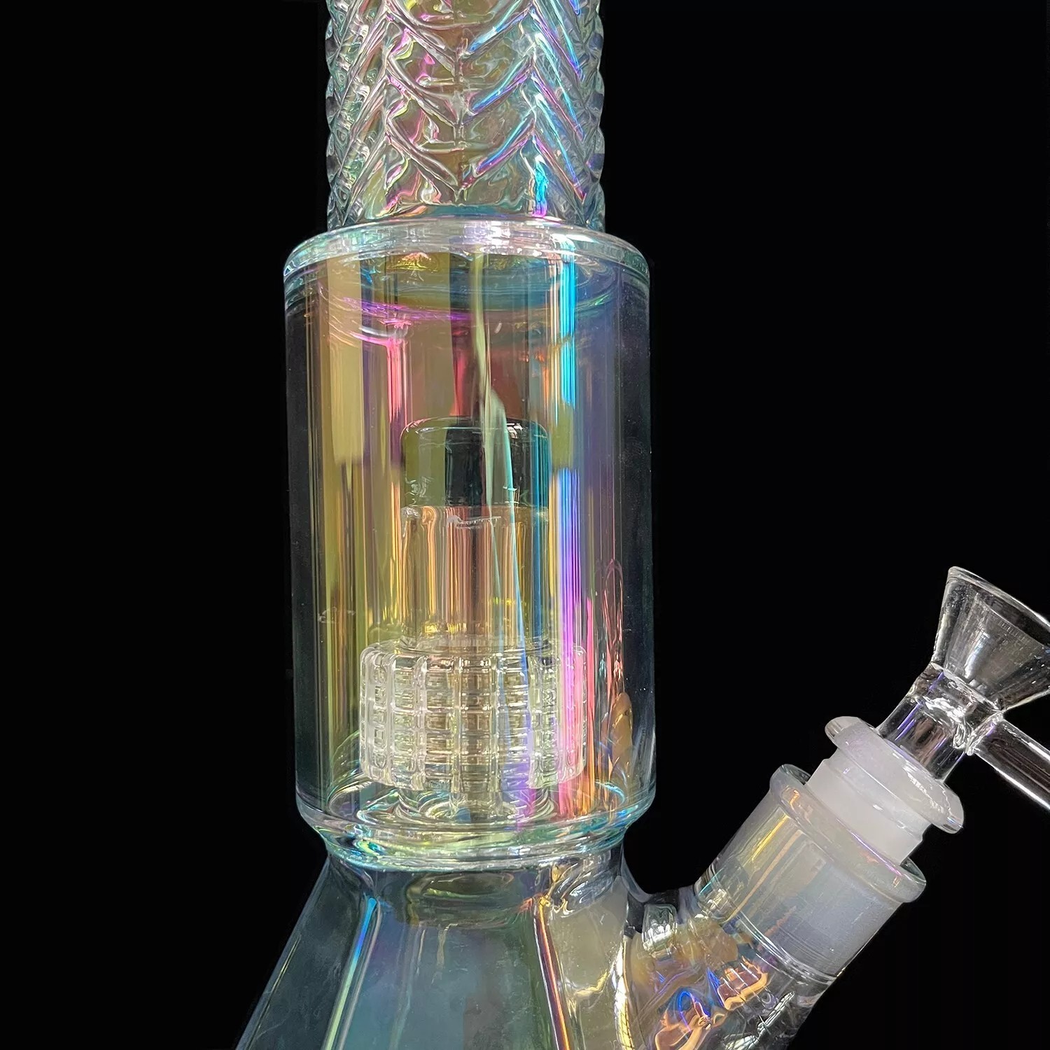 15&Prime; Heavy Glass Bong Smoking Hookah Colorful Percolate Water Pipe 14mm