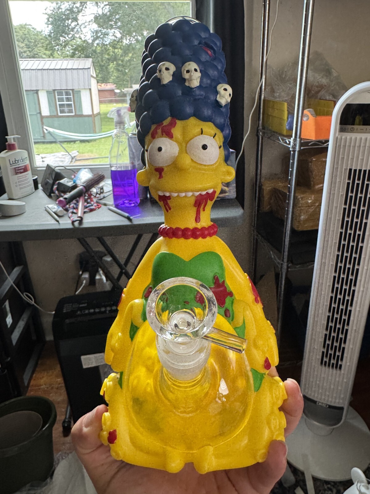 Bong Skull Punk Rocker Zombie Marge Hookah Silicone Water Pipe Smoking