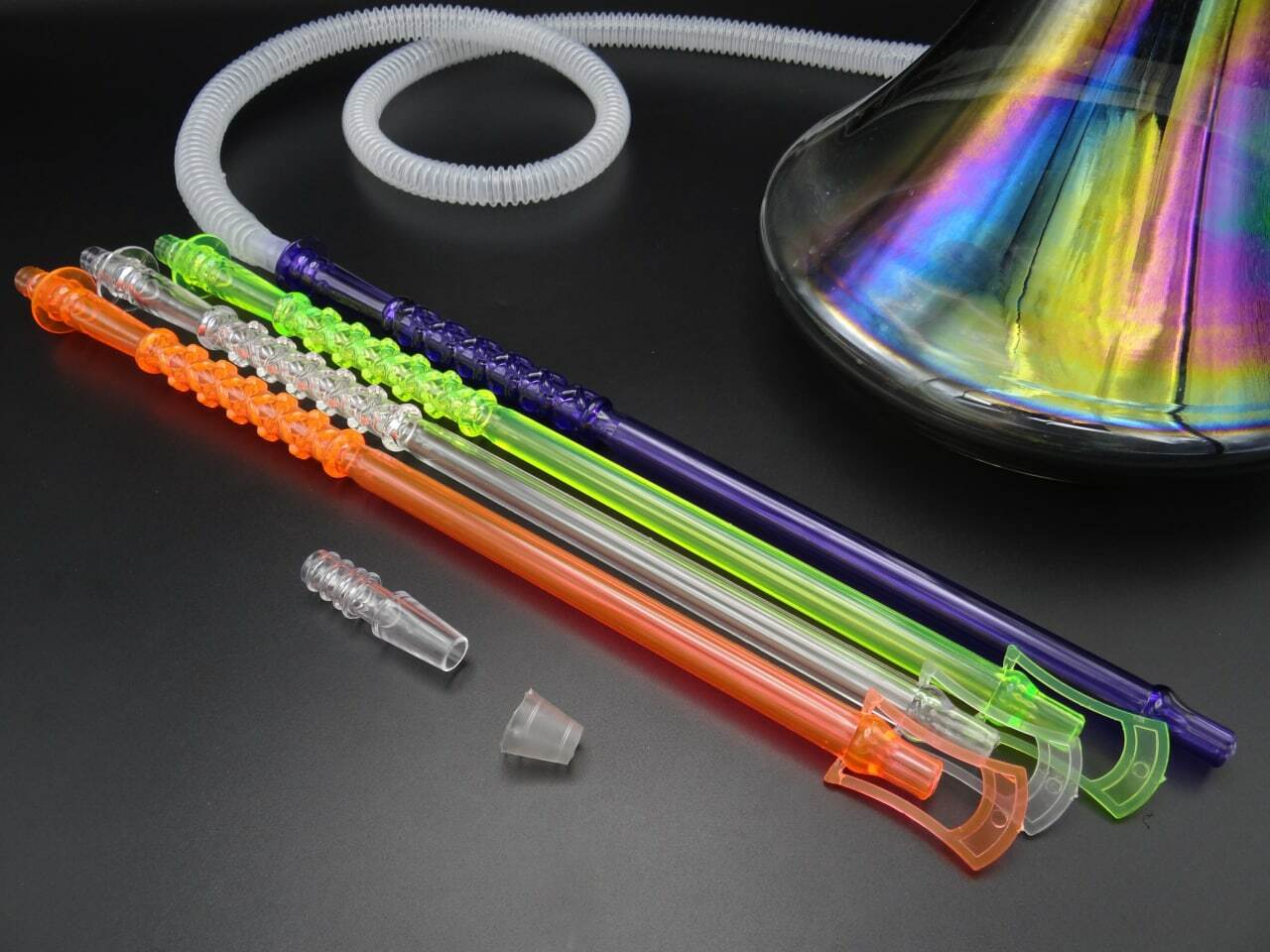 3 Hookah Hoses | Premimum Plastic | Oderless | (Orange)