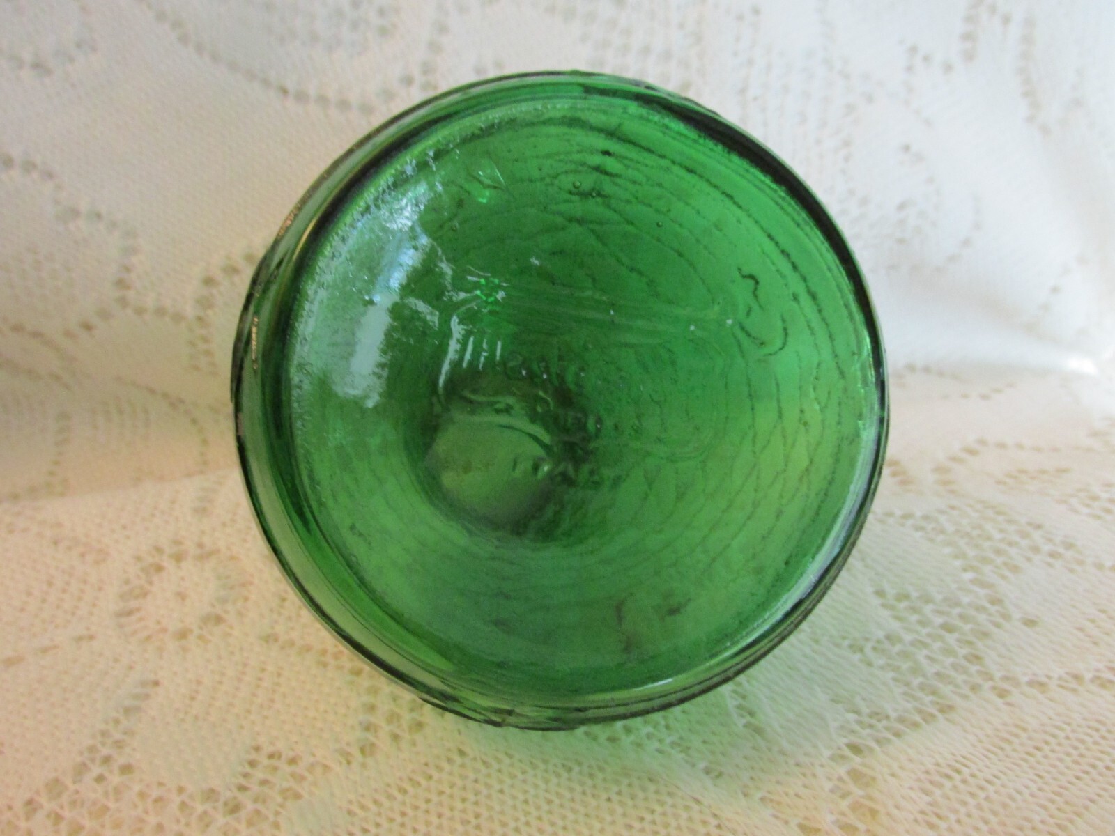 Vintage Mastercraft Pipes Italy Green Glass Hookah Base