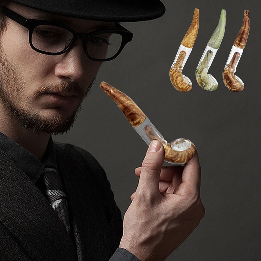 6.1 inch Silicone Hookah tobacco Smoking Pipe -Sherlock Pipe