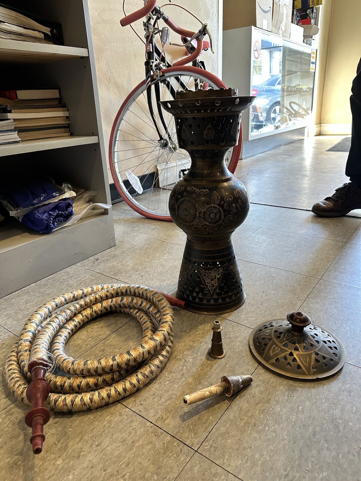 Traditional Antique Hookah Set Decor