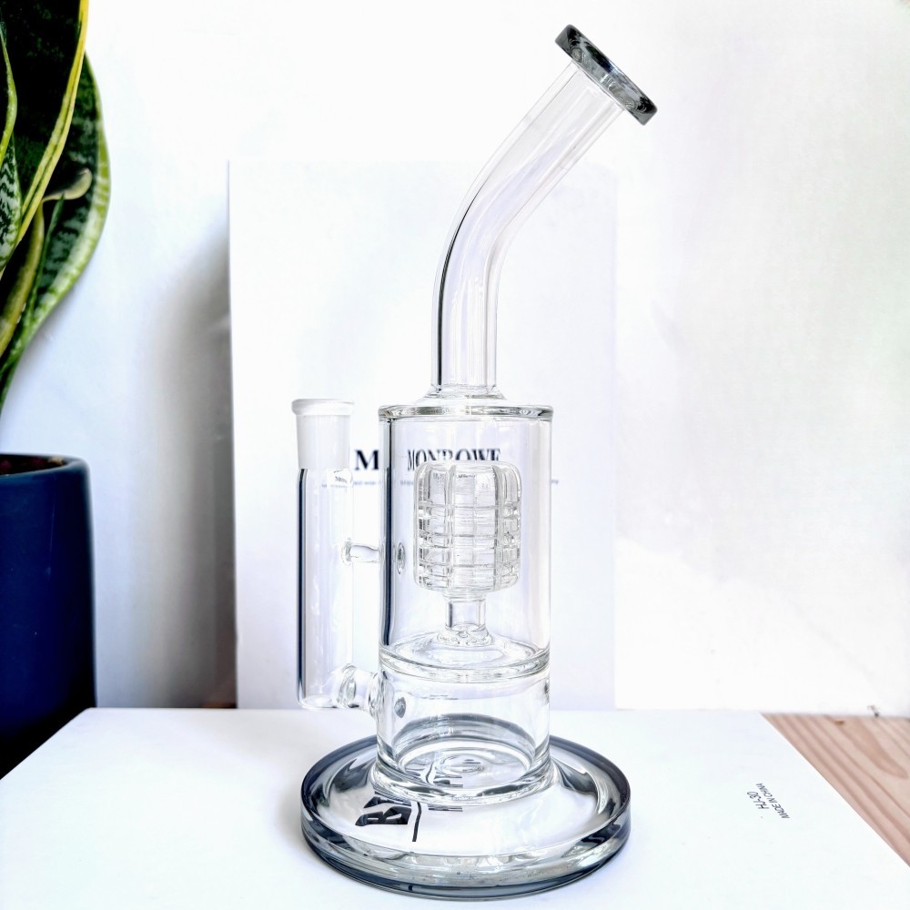 Heavy 9&Prime; Birdcage Perc Glass Water Pipe Bong Bubbler Hookah w/14mm Tobacco Bowl