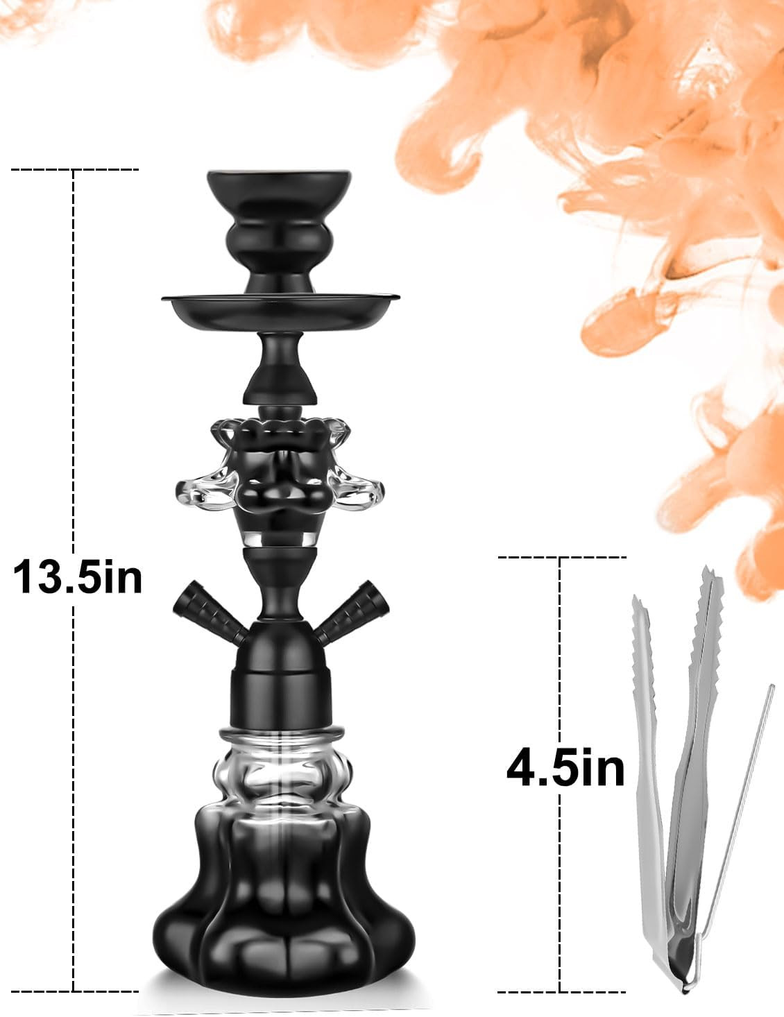 Hookah Set with Everything 14 » Shisha Hookah Complete Set – Glass Flower Vase,
