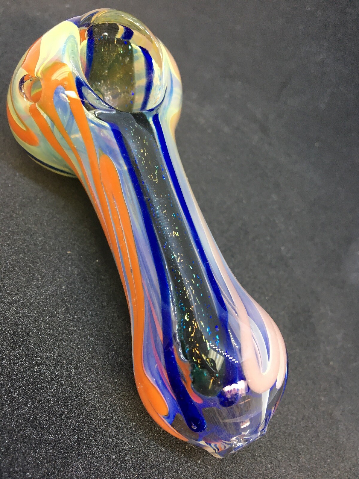 USA 3” BLOWN GLASS TOBACCO HEAVY DICHRO HAND PIPE SMOKE FLOWER BOWL SMOKING KB5A