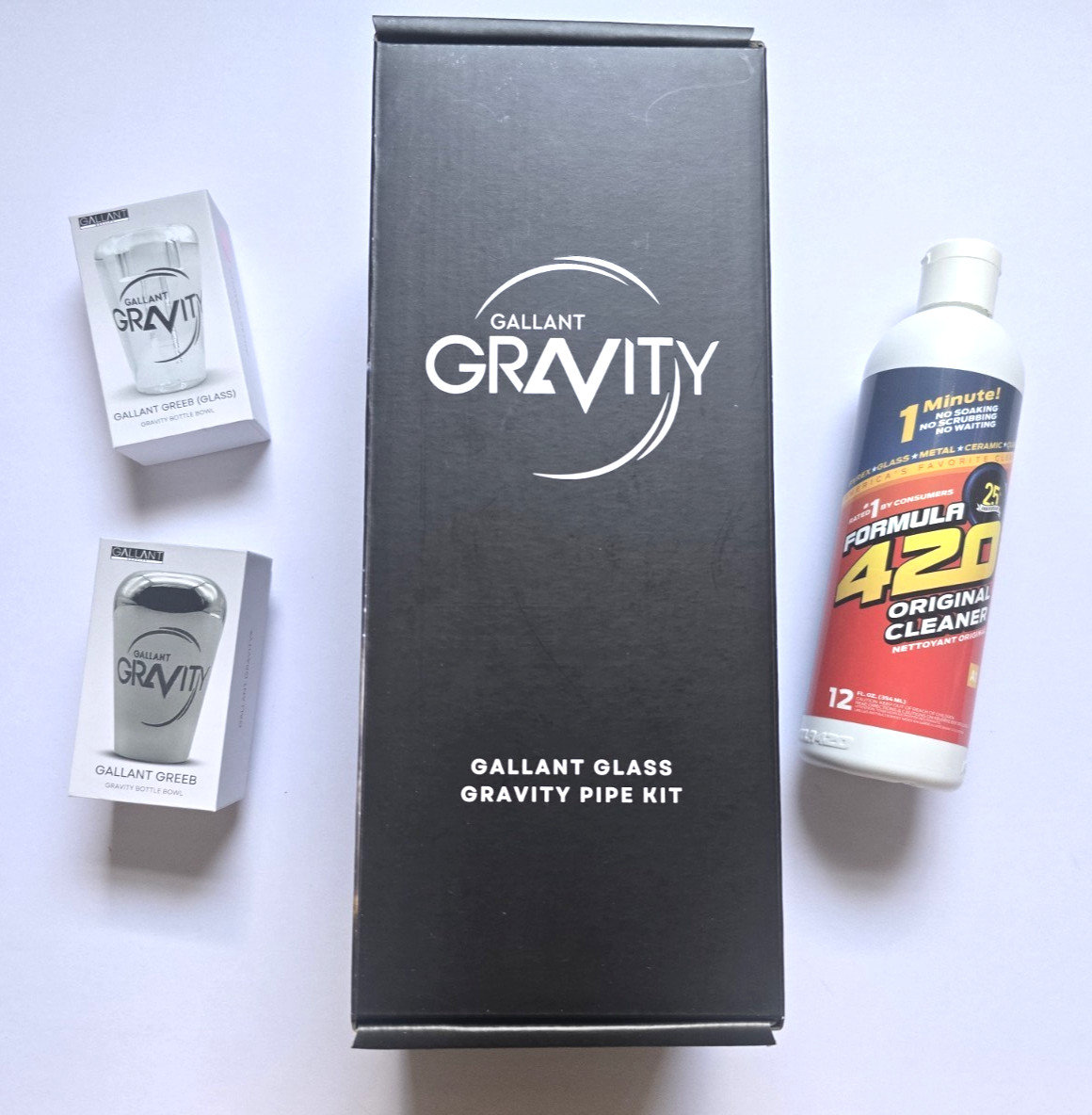 Smoker Stoner PINK Gallant Gravity Water Bong in Box w/Glass & Steel Bowls