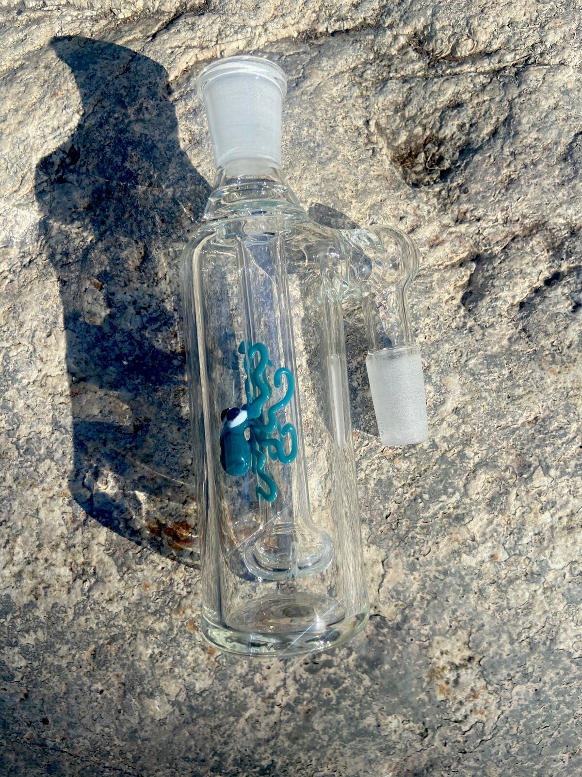14mm Glass Ash Catcher 90 degree (Agua Azul Octopus)Thick Glass Ash Catcher