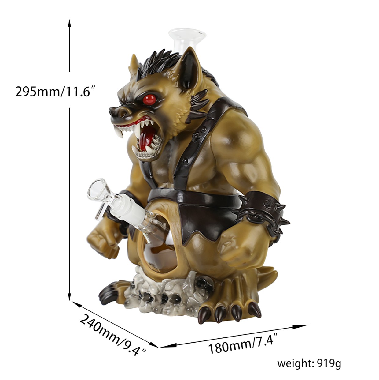 Hunting Dog 12 » Glass Bong Water pipes Tobacco Smoking Bubbler Hookah 14mm bowl