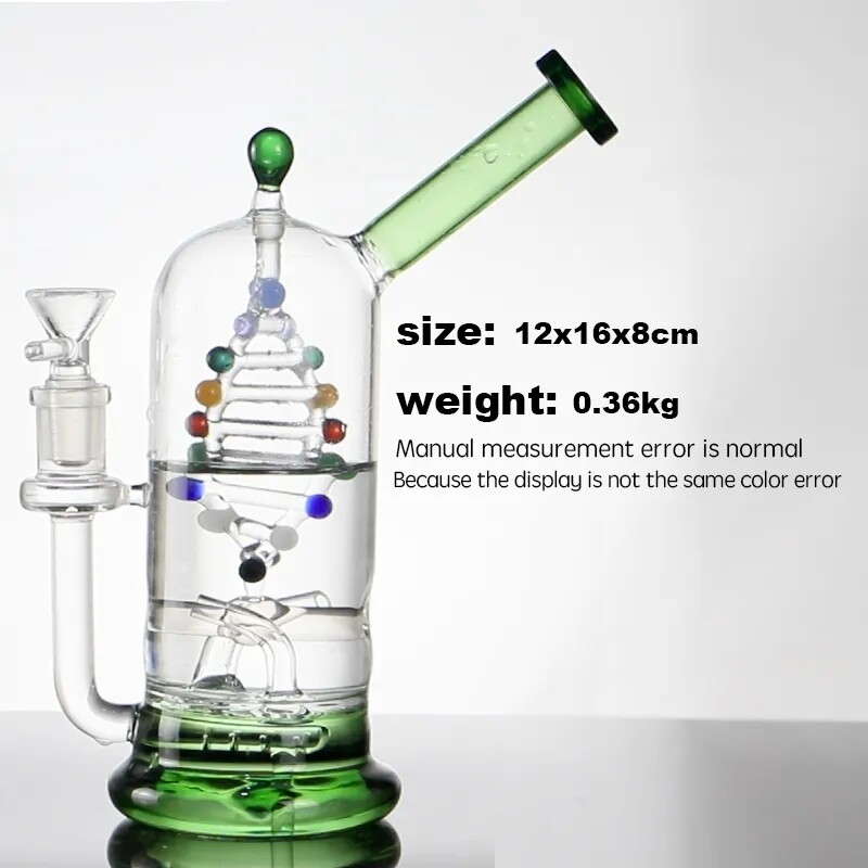 9&Prime; Glass Gene Spin Water Bong Tornado Perc Hookah Pipe w/14mm Bowl USA Shipping