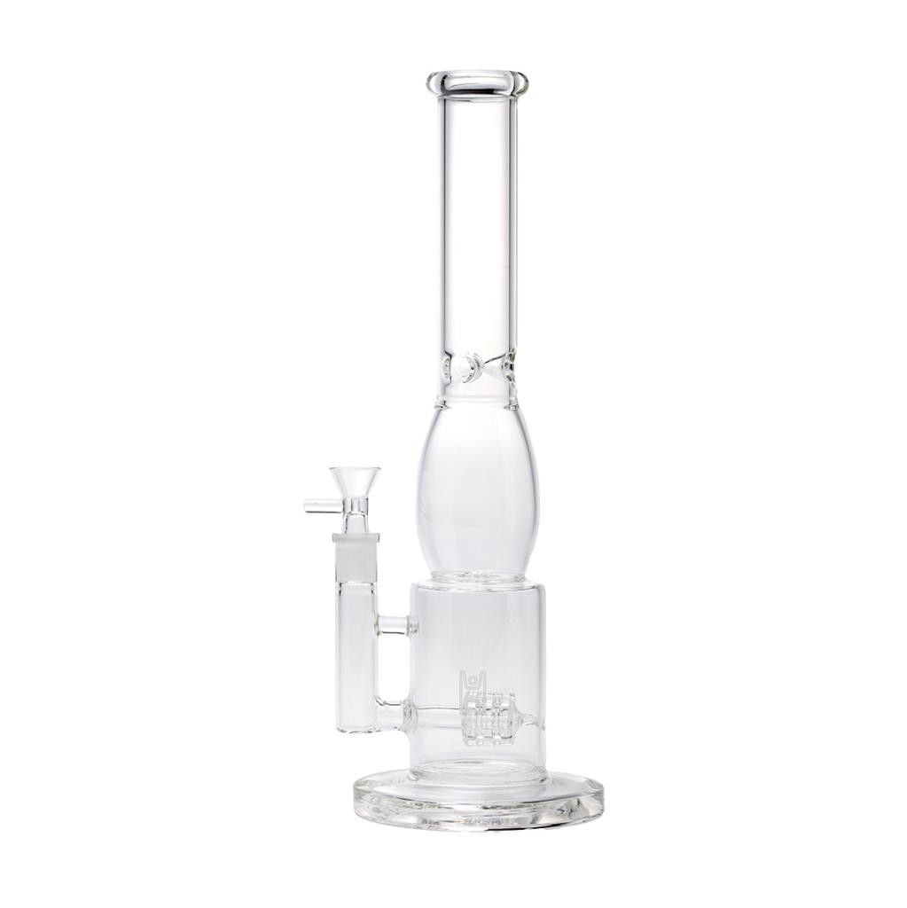 Human Grade 13.8&Prime; Lantern Water Pipe CLEAR Shower Perc Borosilicate Glass
