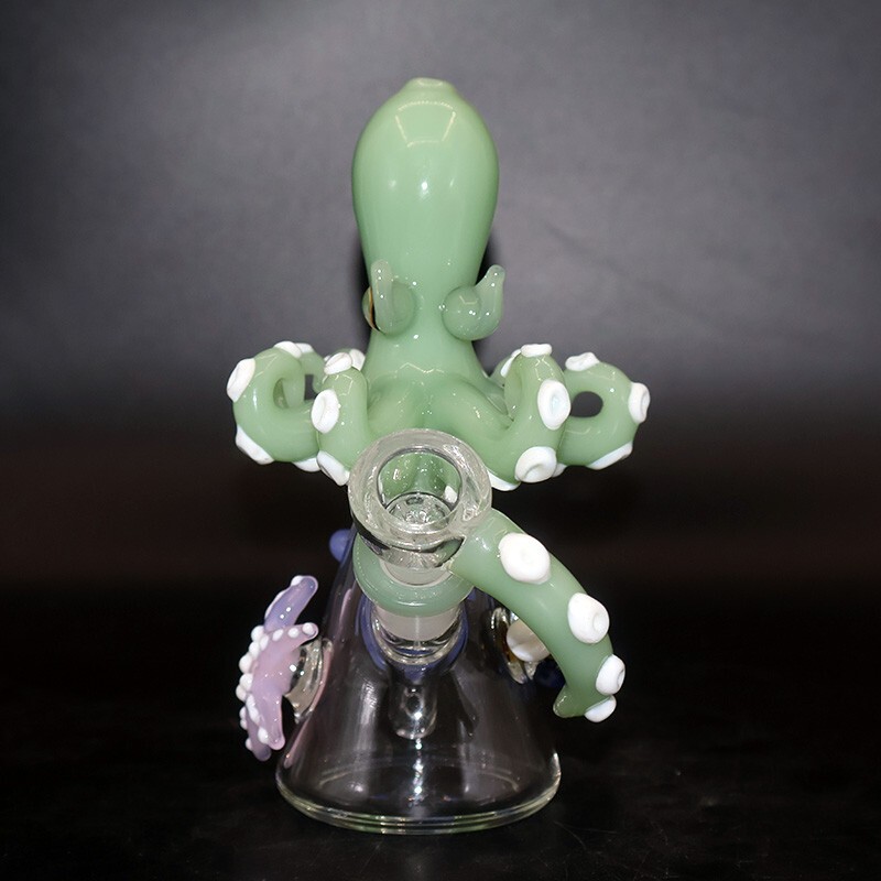 5.7&Prime; Octopus Glass Bong Gravity Beaker Hookah Percolator Tobacco pipe w/Bowl