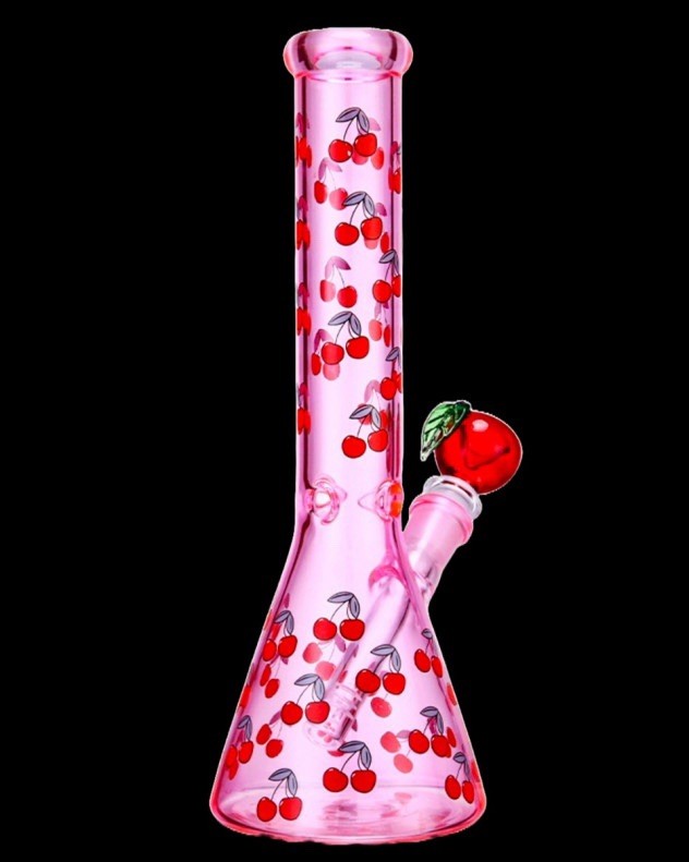 10&Prime; DOUBLE CHERRY BEAKER BONG
