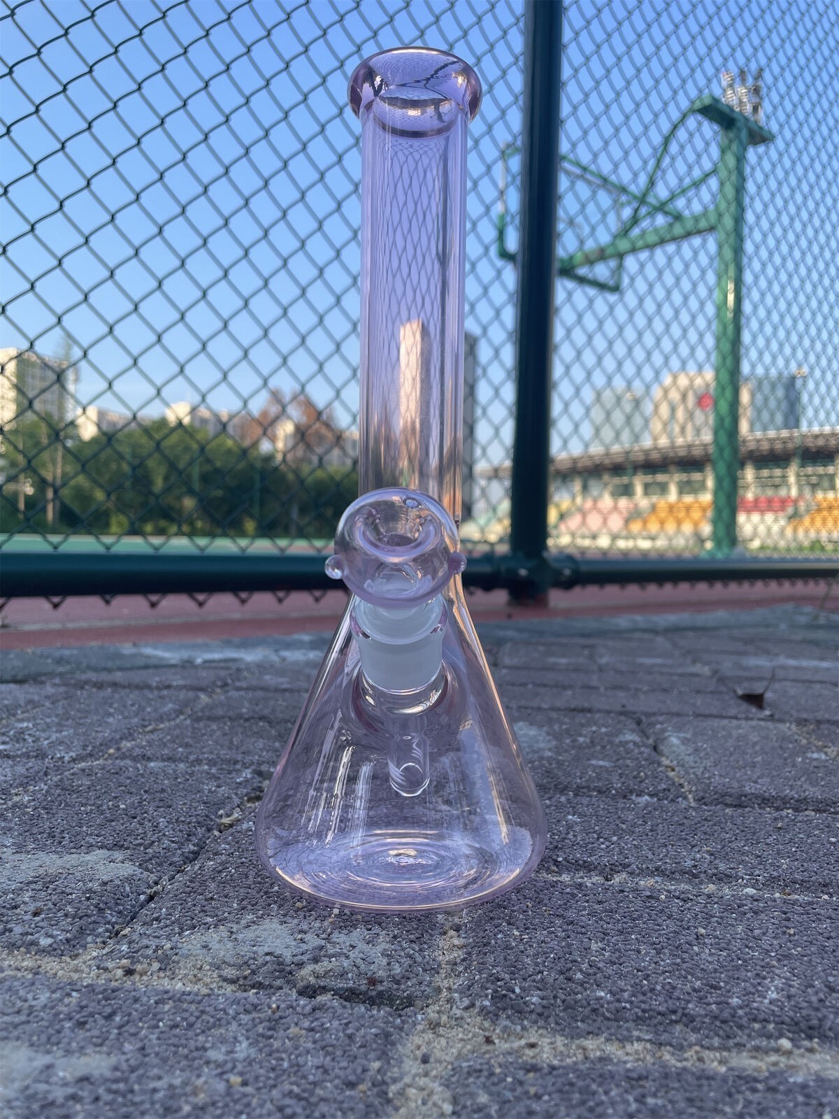 11&Prime; Purple Glass Bong Premium Quality Water Pipe Hookah Bong 14mm Bowl USA