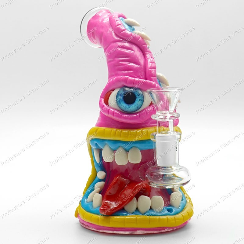 8&Prime; Spiked Monster Eye MULTIPLE COLORS Bong Thick High Quality Glass Percolator