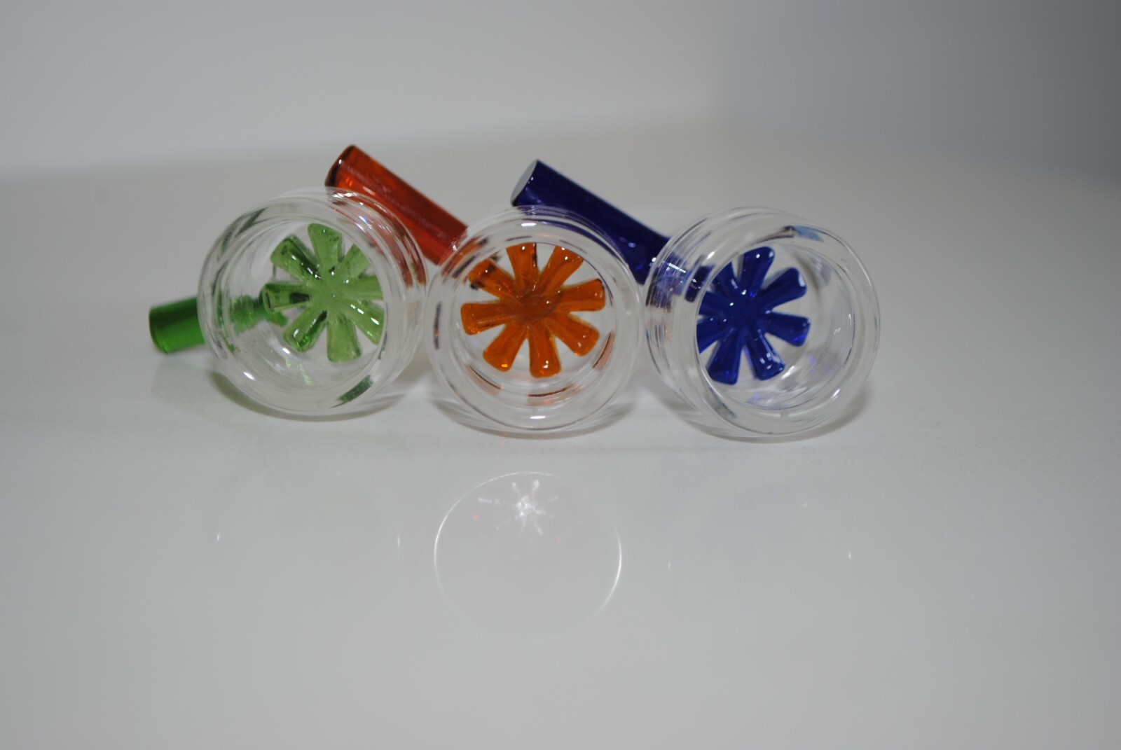 18MM GLASS BOWL MALE INSERT WITH ASHCATCHER 4COLORS AVAIL 14MM & 18MM AVAIL ALSO