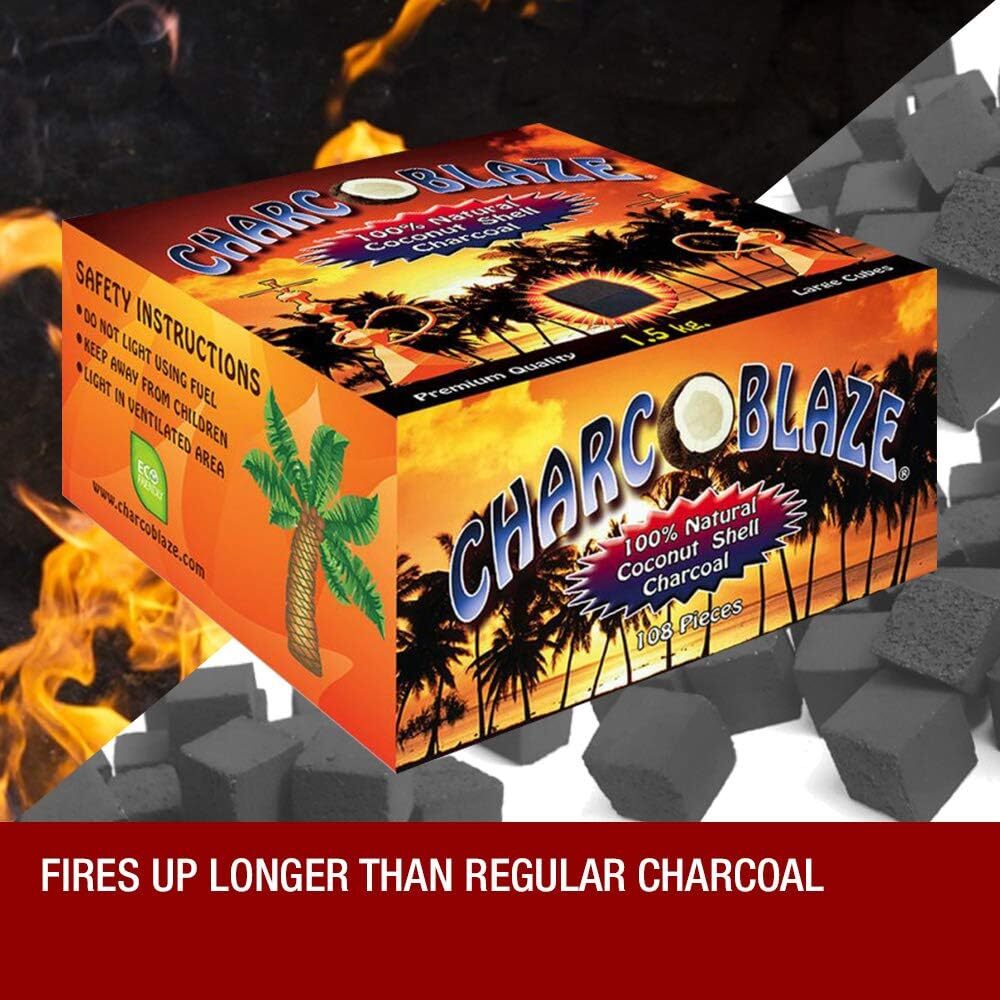 Charcoblaze 100 Percent Natural Coconut Shell Hookah Coals Charcoal – 1.5kilo
