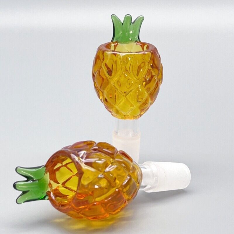 2PCS Pineapple 14mm Male Smoking Tobacco Glass Bowl Slide Bong Replacement Parts