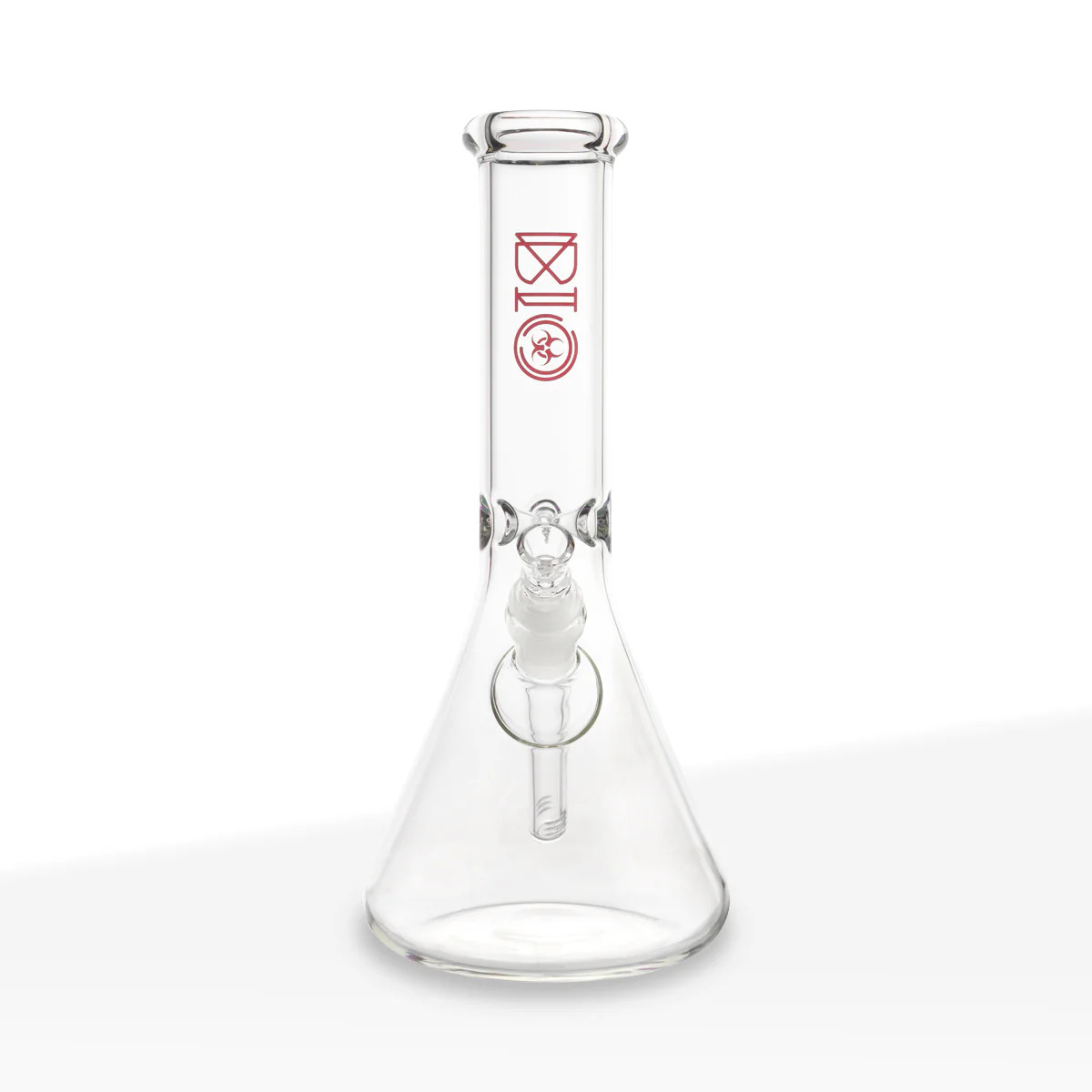 BIO Glass Beaker Water Pipe | Red | 14mm | 12&Prime;