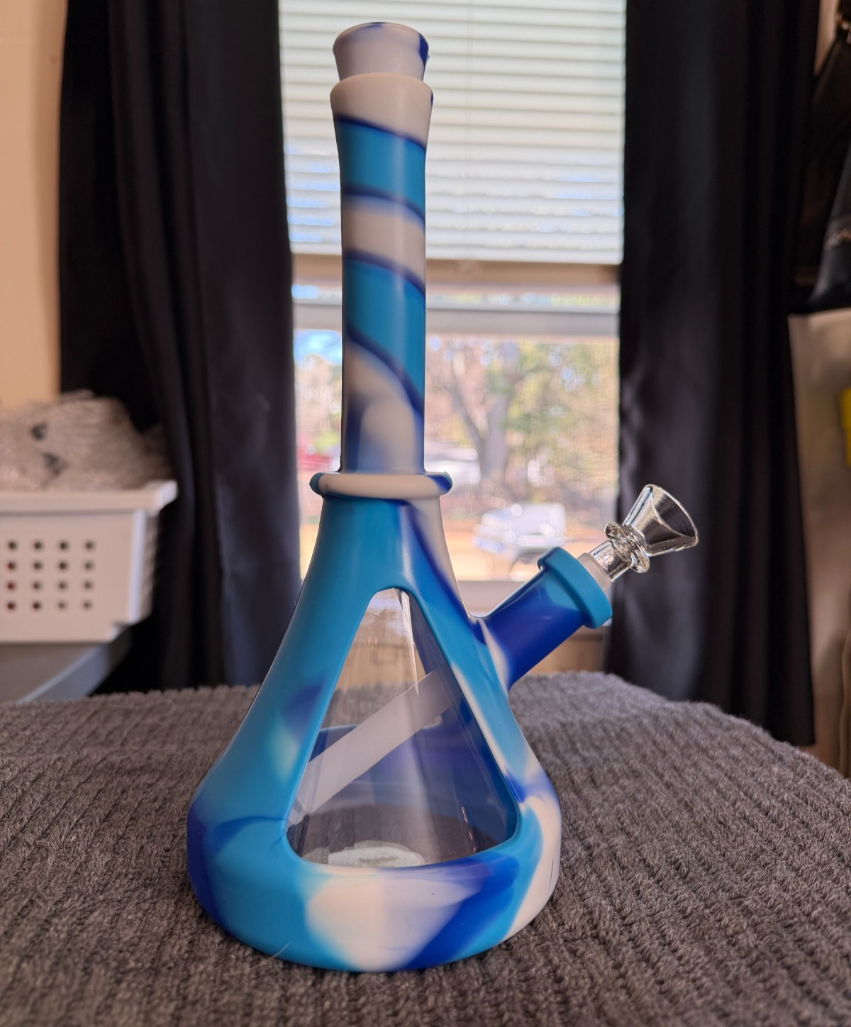 Bong Inch Hybrid Beaker BONG Silicone Glass Water Pipe Bubbler