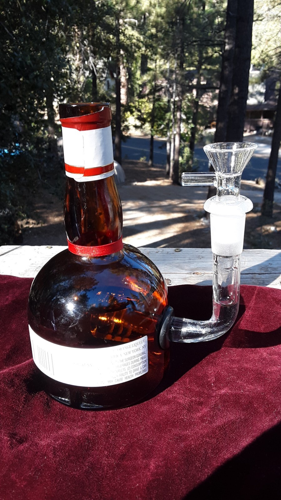 Sale! Only $22 Grand Mariner « Travel Bong » Mini Bubbler! Liquor Bottle Bong!