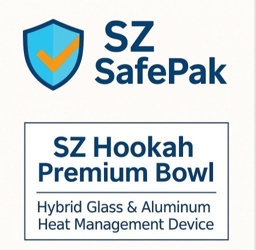 SZ Original Premium Hybrid Shisha Bowl – Glass & Aluminum + Heat Management Syst